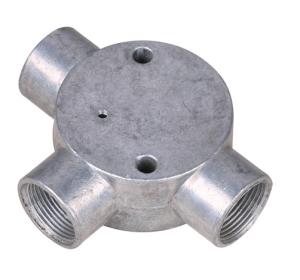 Quality BS Threaded Three Way Junction Box , Weatherproof Metal Conduit Box 1/2&quot; 3/4&quot; wholesale