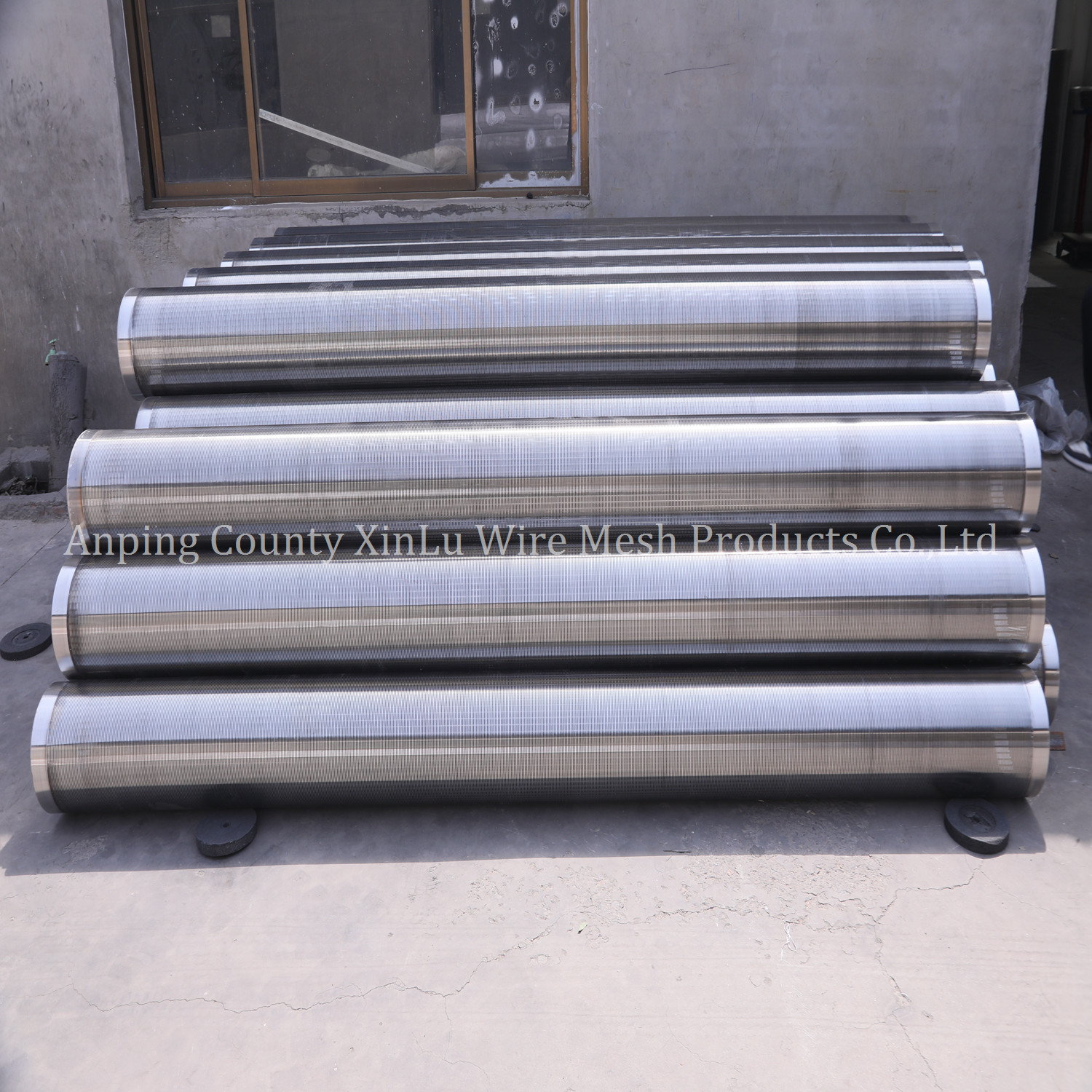 14" Water Well Screen Pipe with 2x3mm Q25 Support Wire and 300 PSI Collaspe Pressure