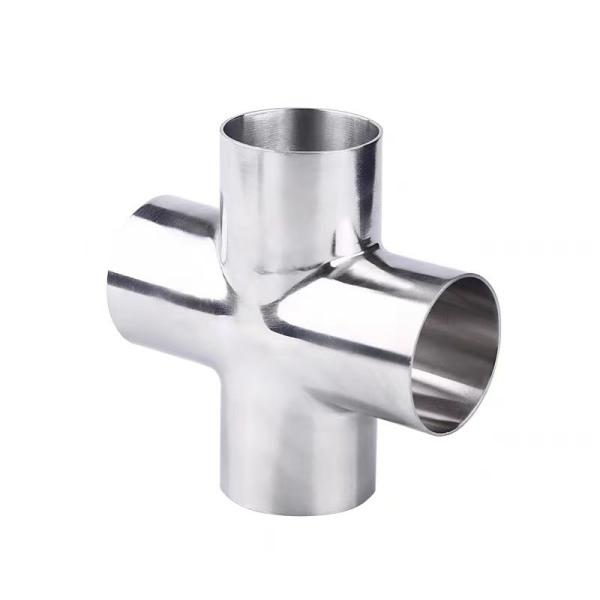 Stainless Steel 316 304 Cylindrical Head Code 4 Way Cross Pipe Fitting for