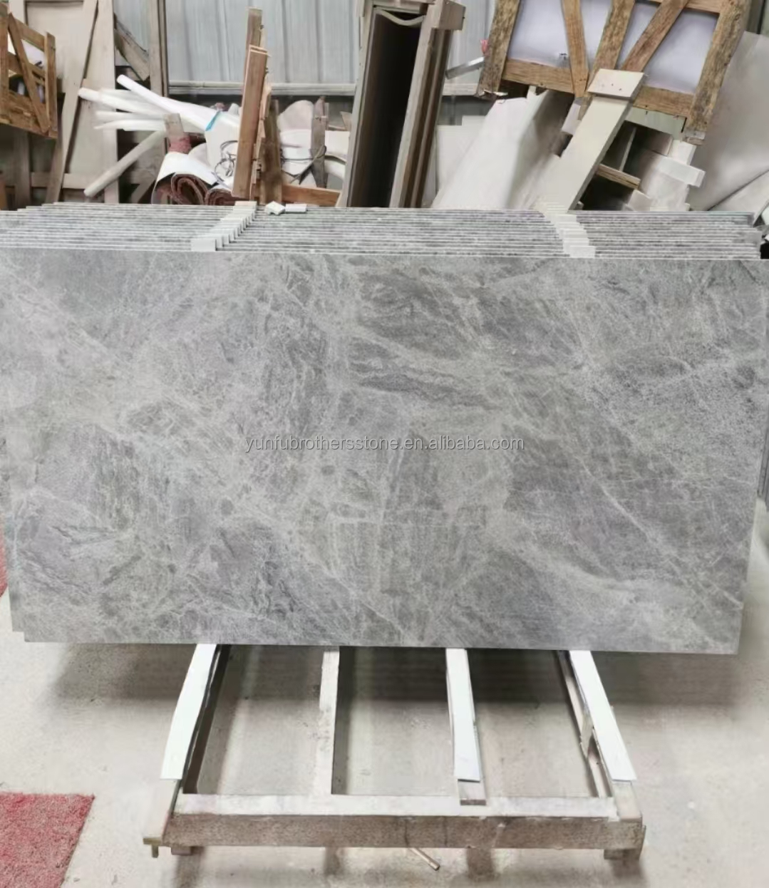 Yinsha Italian Grey Marble Stone Big Slab for Hotel Floors and Interior Home Stairs