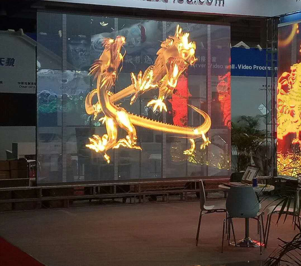 IP43 Waterproof Outdoor Transparent Led Screen Led Mesh Video Wall High Brightness P3.9-7.8