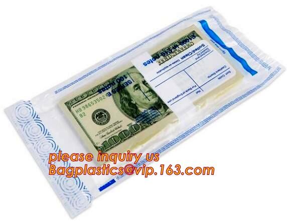 Opaque Tamper Evident Sealing Plastic Bank Money Steb Security Bag / Custom Self Adhesive Plastic Courier Bag, bagease