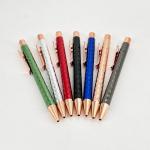 New Arrival Rhombus Diamond Cutting Surface Colorful Metal Ball Pen For School