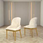 Stainless Steel Velvet Dining Room Chairs For Leisure Facilities