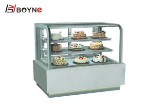 Quality 3 Layer Pastry Display Cabinet 90 ° Glass Cake Chiller wholesale