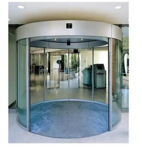 Quality AC220/50Hz Automatic Revolving Door with Hair Lines Stainless Steel wholesale