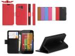 MOTO G PU Cover Card Holder Wallet Leather Cases Accurate Holes Magnetic Buckle