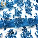 Stunning Tulle Glitter Lace Fabric Embroidery Beads For Wedding