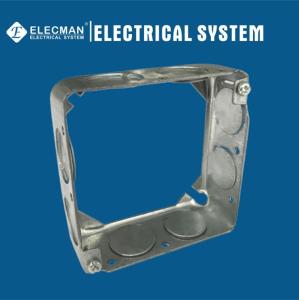 Quality Square Metallic Junction Receptacle Electrical Outlet Extension Ring 4inch wholesale