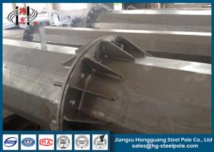 Quality 500Dan Steel Electrical Transmission Poles 110KV With Round / Polygonal Shape wholesale