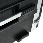 8U 19 Inch Rolling Rack Case Durable ABS Rack Amplifier Case