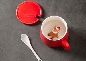 Quality Cartoon 350CC 3 Dimensional Glazed Pottery Mugs wholesale