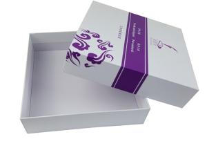 Quality Jinghui Printing Brand Purple Color OEM Design Rigid Cardboard Material Square Shape Box Packaging wholesale