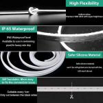 White Led Strip Lights 16.4ft/5m Neon Light Strip 12V Flex Waterproof Neon LED