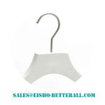 Betterall Good Quality Garment Usage White Flocked Silvery Paint Wooden Hangers
