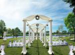 Natural Looking Synthetic Grass for Wedding Decoration