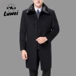 Autumn Winter Men Single Breasted Clothing Heavy Utility Cotton Slim Trench Coat