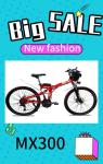 White 26 Inch Folding Electric Bike 350W 48V 10AH 35 Km/H Max Speed
