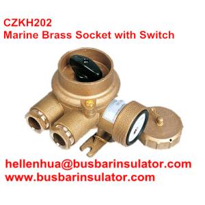 Quality 10A/16A marine brasswaterproof rotary switch outlet CZKH201 IP56 wholesale