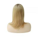 100% European Virgin Hair women Mono hair topper natural color double drawn full