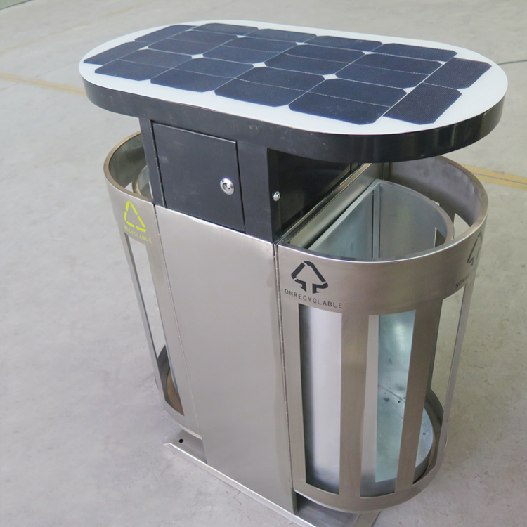 40L dual Steel Outdoor Trash Can