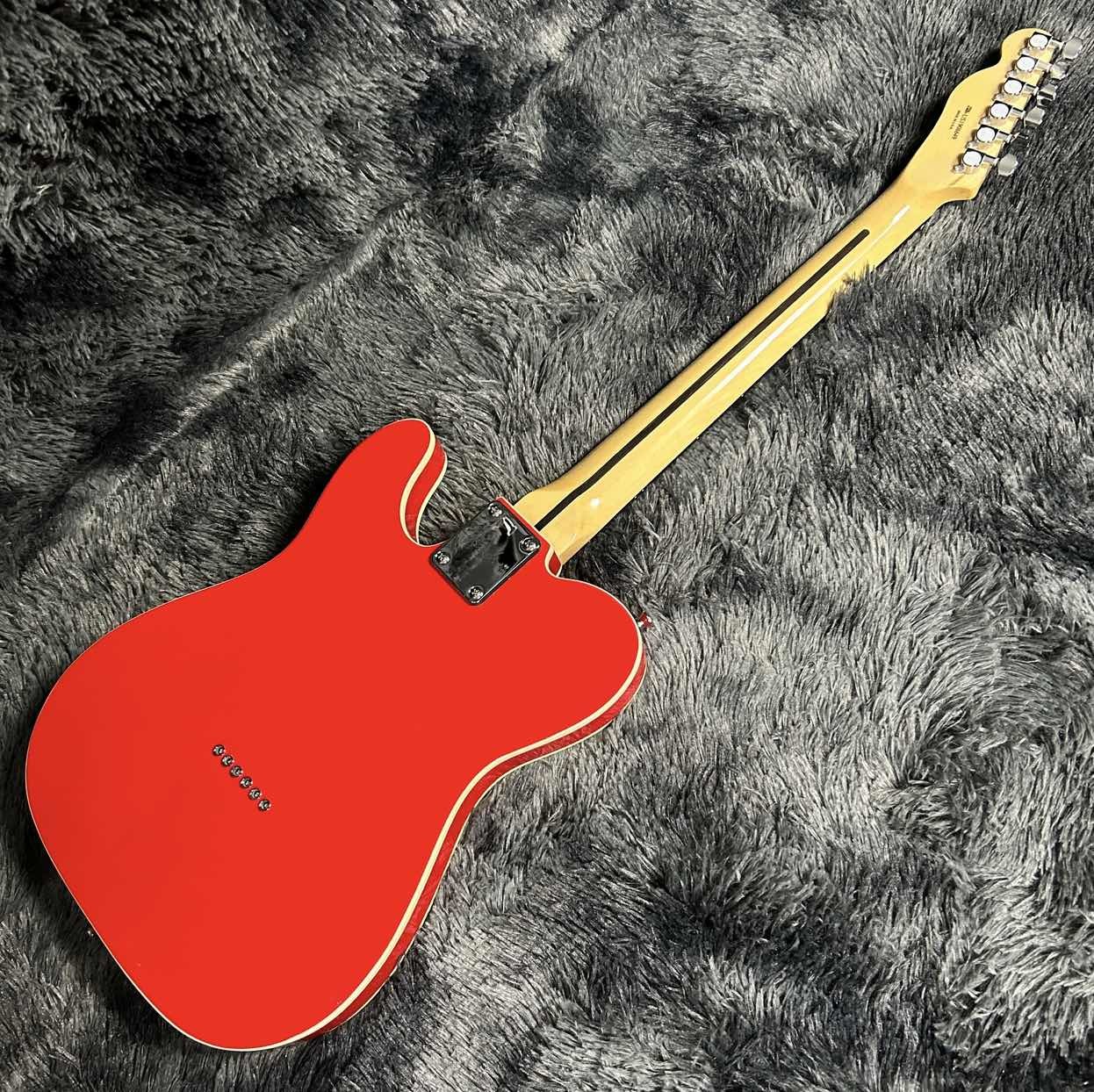 Custom Tele Electric Guitar, Mahogany Body, Red Color, Double Binding, Rosewood Fretboard, 6 Strings, 22 Frets, Dropship