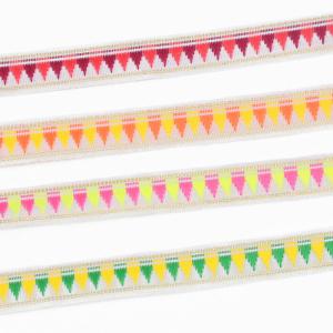 Quality 1.2cm Pink Woven Polyester Jacquard Webbing wholesale