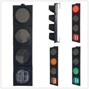 Quality 200MM Clear 4-Aspect RYG Lenses Ball With Countdown Timer Road Traffic Light wholesale