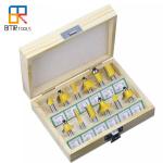 BMR TOOLS 12Pcs Set 1/4 Inch Shank Tungsten Carbide Tip TCT Woodworking Wood