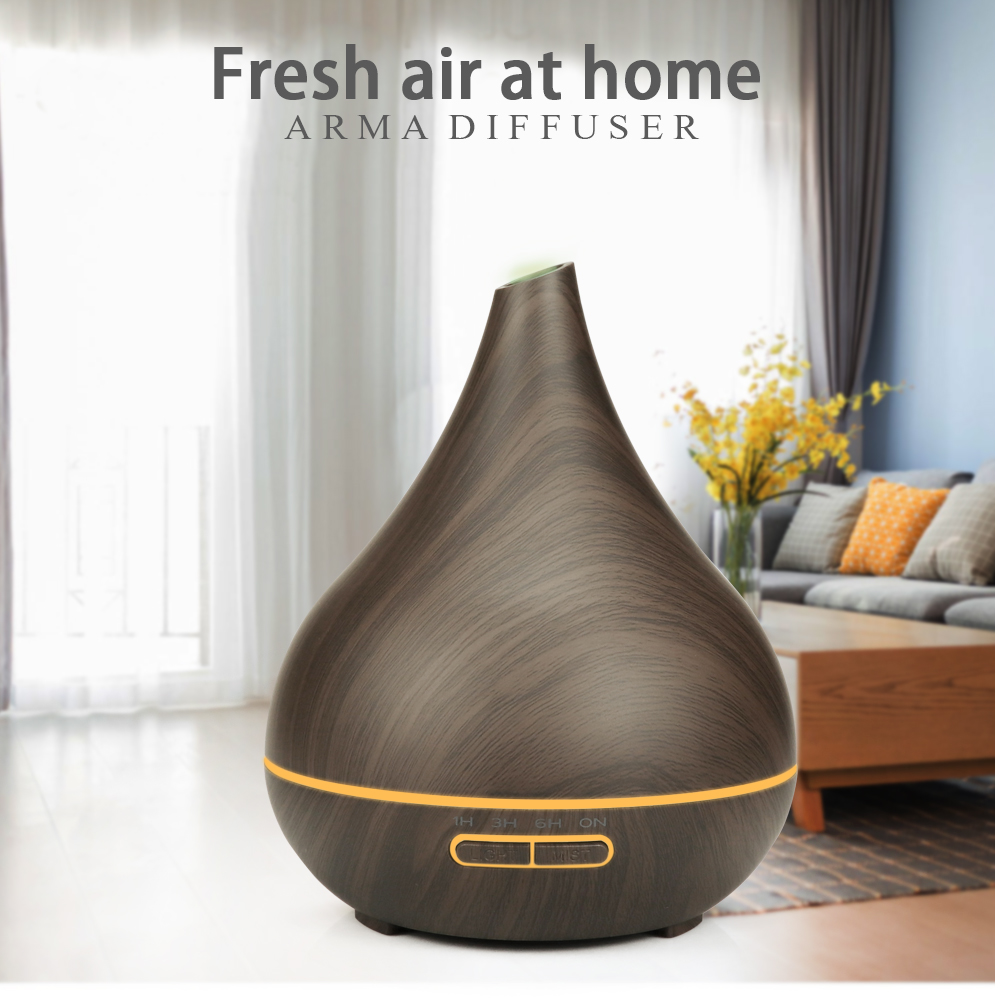HOMEFISH 400ml Essential Oil Diffusers Wooden Aroma Diffuser OEM ODM