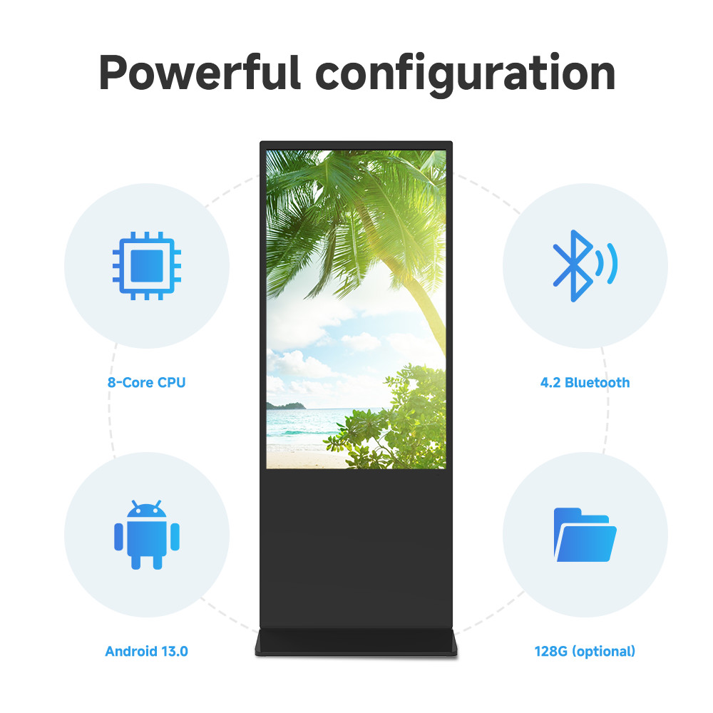 Indoor Floor Standing Digital Display Android Exhibition Outdoor Waterproof