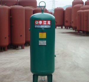 Quality Carbon Steel Vertical Air Compressor Tank , Air Storage Tank 8 / 10 / 13 / 16 bar wholesale