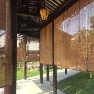Quality Sun Proof Matchstick Curtains Bamboo Blinds Curtains Outdoors Roll Up Classic Style wholesale