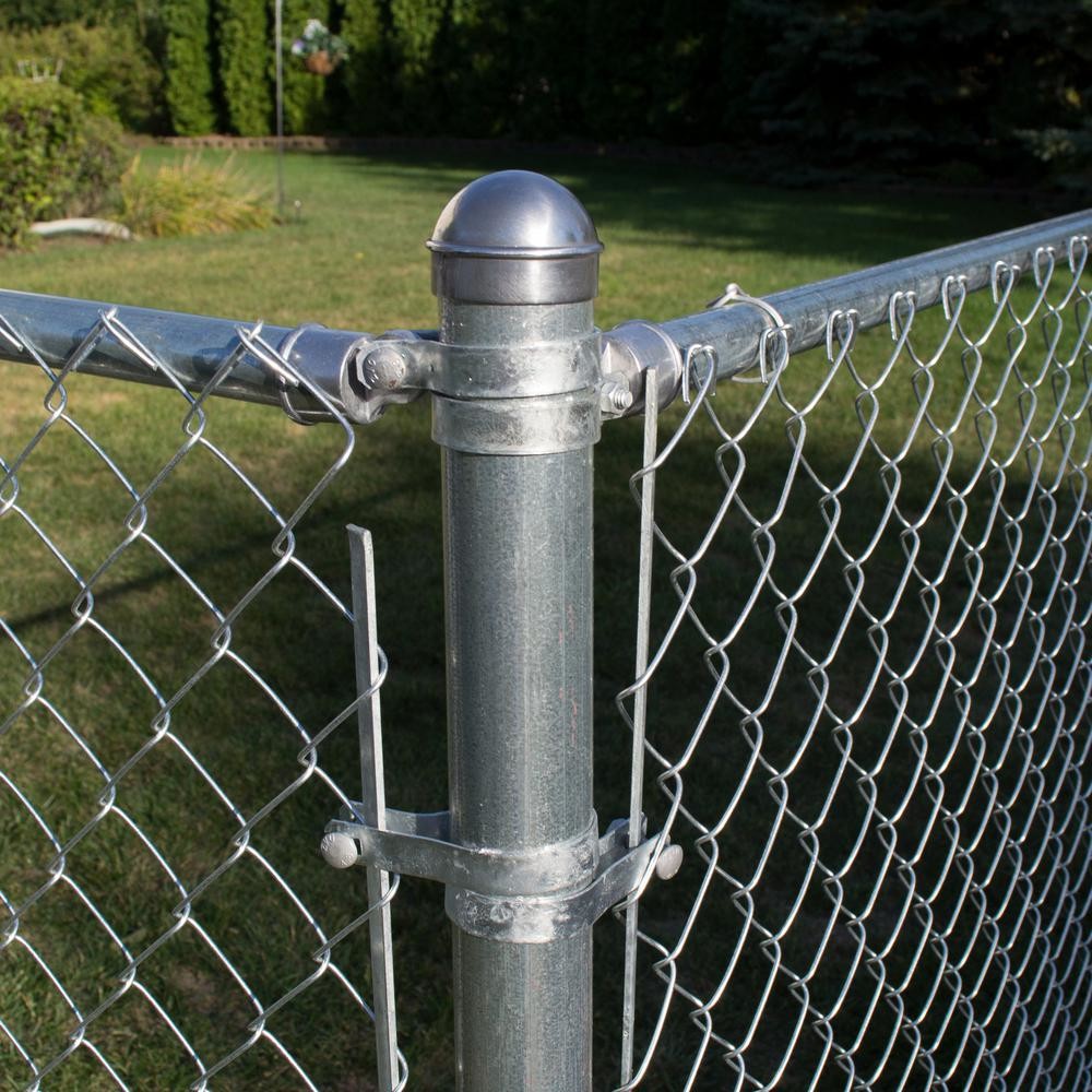 9 Gauge 2 Inch Chain Link Fence With Fittings Green Color