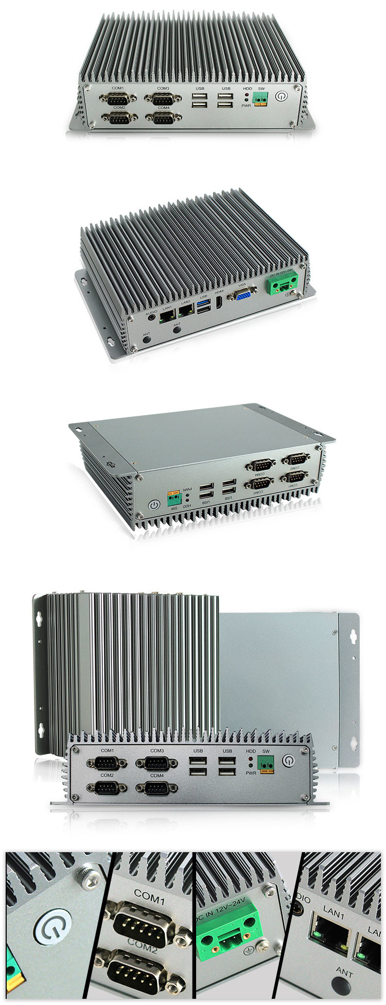 RS232 Industrial Fanless Mini PC