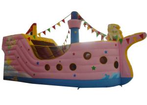 Quality Mermaid Cartoon Giant Inflatable Assault Course , Amusement Park Obstacle Course Bounce House wholesale