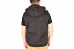 Casual Windproof Black Body Warmer With Hood Sample Free