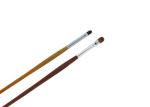 Brown Essential Makeup Brushes Weasel Hair Long Wooden Handle Environmentally