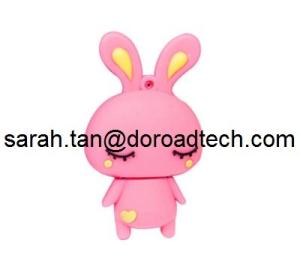Quality Cartoon Little Rabbit USB Pen Drive/Customized Cartoon PVC USB Disk wholesale