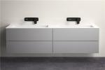 4 Drawers Waterproof Bathroom Vanity Units Double Stainless Steel Faucet