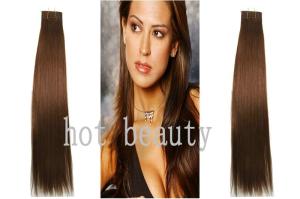 Quality Brazilian Remy Silky Straight Human Hair Brown , Sleek Hair Extensions wholesale
