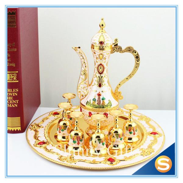 Shinny Gifts New Home Ornament Gift Set Handmade Enamel Metal Craft Decorations