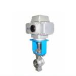 SUS316 Wafer Electric Regulating Ball Valve Stainless Steel Straight Through