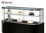 D Shape Cake Display Cabinet Digital Temperature Controller Curved Glass Cake