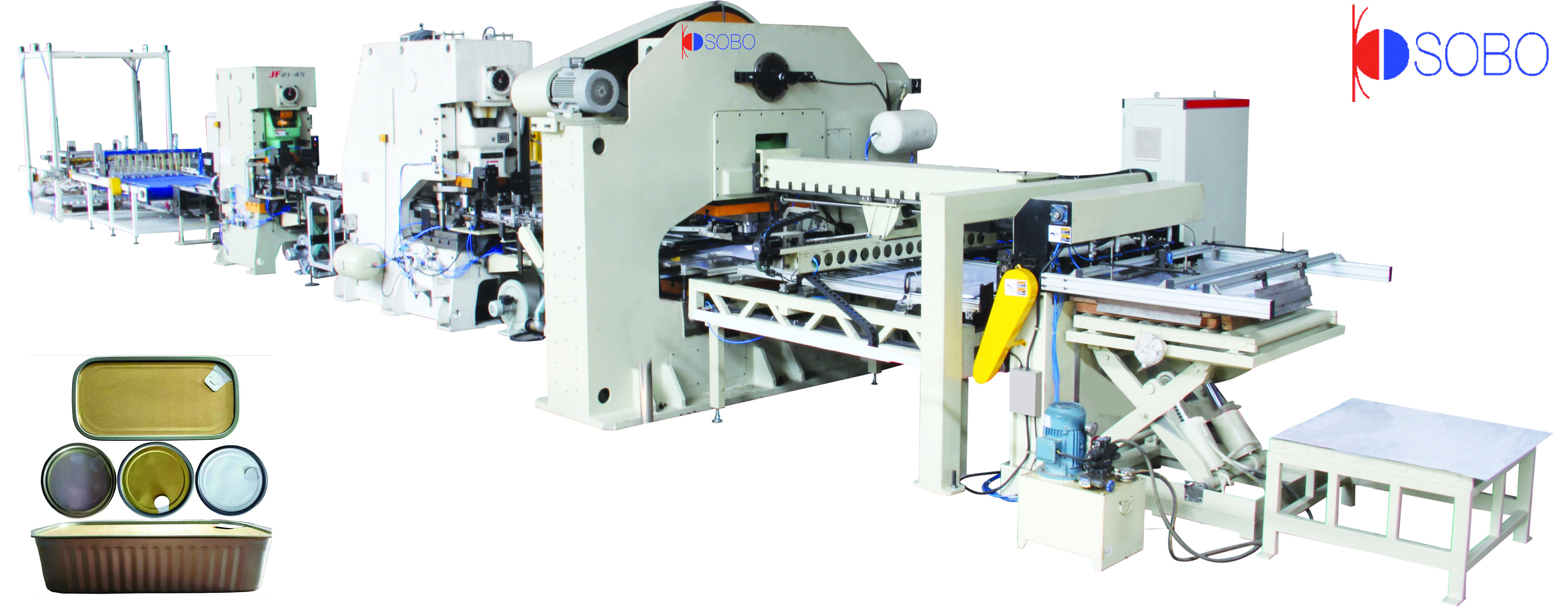 2 Piece Can Body Line Equipment For Food Can