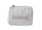 Low Round Inflatable Air Mattress King Size Flocked PVC Material 13 . 6KG G . W