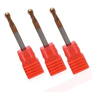 Quality Micro 2 Flutes R3 Ball Nose Long Flute End Mills Hrc65 For Hardened Steel wholesale