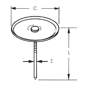 12 Gauge 7/8" Capacitor Discharge Cd Mini Cup Head Weld Pins For Duct Liner