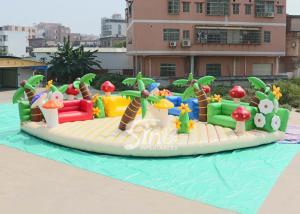 Quality 10x10m sea beach fun kids N adults giant inflatable amusement park with big chairs wholesale