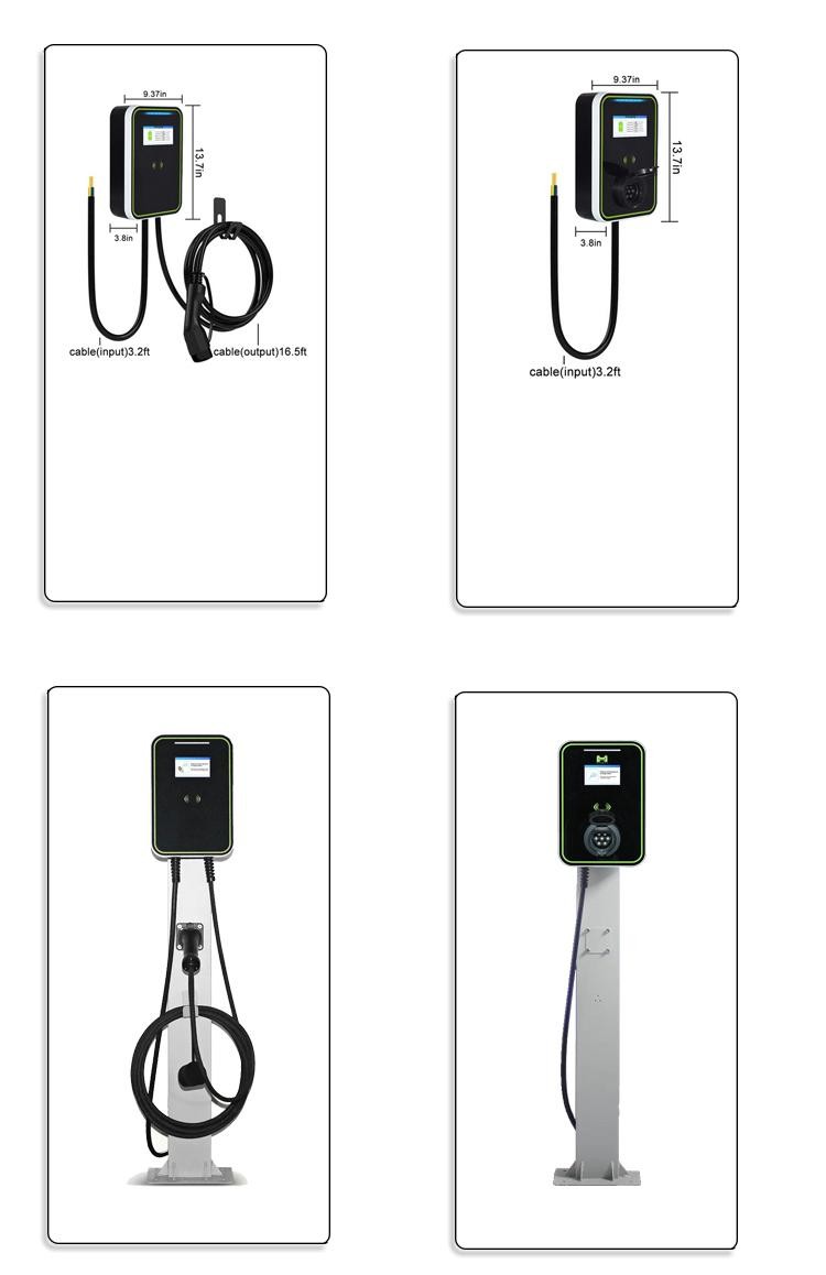 Wallbox AC EV Charger Gun Line With LCD Screen 32A APP 7ke